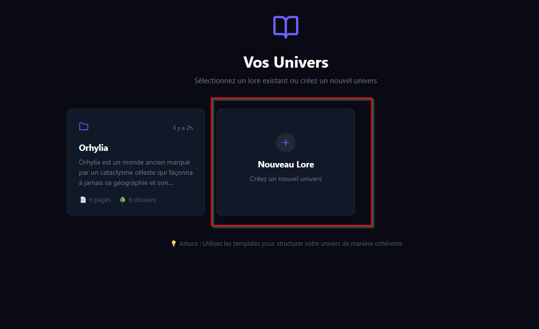 Bouton nouveau lore